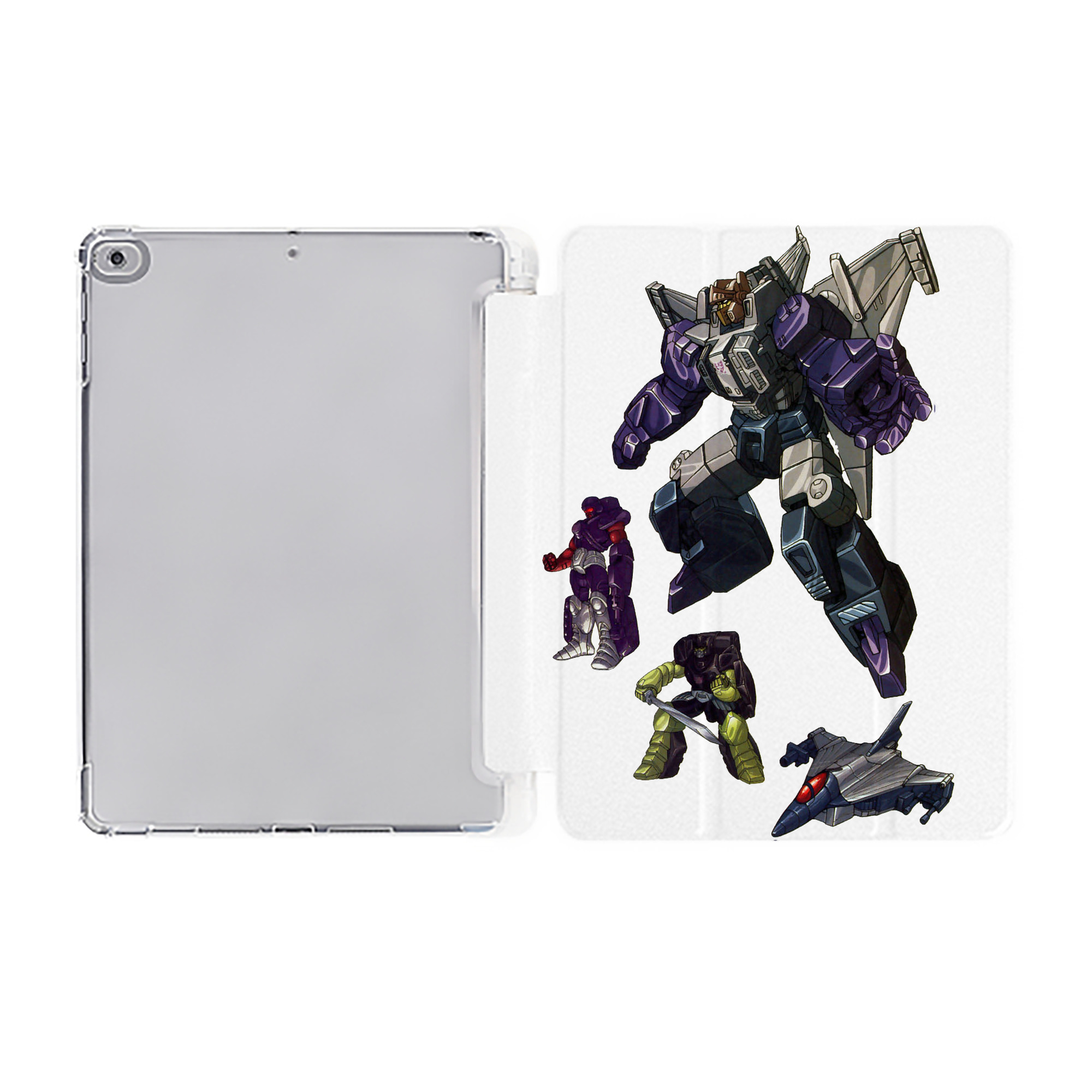 （画像用）  IPad ケース ペン収納付き 三つ折りスタンド PUレザー×シリコン 対応機種9.5/10.5/10.9インチ